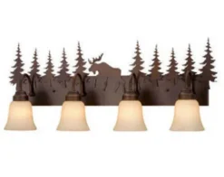 Promo Patriot Lighting® Yellowstone 4-Light Burnished Bronze Vanity Light