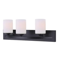 Top 10 Patriot Lighting® Bentley Ii Matte Black 3-Light Vanity Light