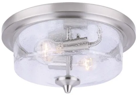 Top 10 Patriot Lighting® Caylon Brushed Nickel 2-Light Flush Mount Ceiling Light