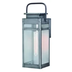 Top 10 Patriot Lighting® Clermont Brushed Pewter And Textured Black Outdoor Wall Light