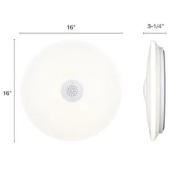 Top 10 Patriot Lighting® Clef White Integrated Led Bluetooth® Speaker Flush Mount Ceiling Light