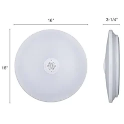Top 10 Patriot Lighting® Clef White Integrated Led Bluetooth® Speaker Flush Mount Ceiling Light
