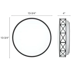 Top 10 Patriot Lighting® Criss Black Integrated Led Flush Mount Ceiling Light