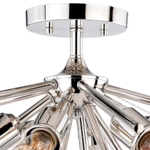 Top 10 Patriot Lighting® Estelle Polished Nickel 6 Light Semi-Flush Mount Ceiling Light