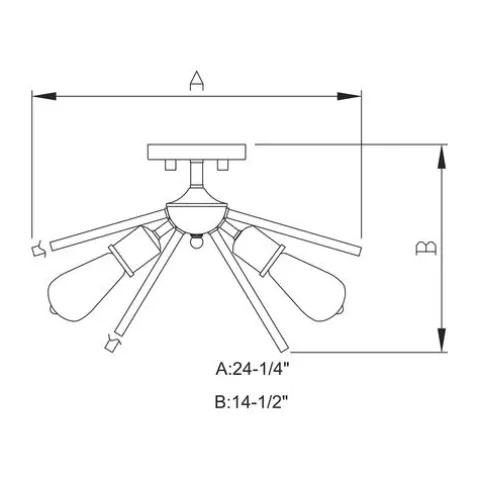 Top 10 Patriot Lighting® Estelle Polished Nickel 6 Light Semi-Flush Mount Ceiling Light