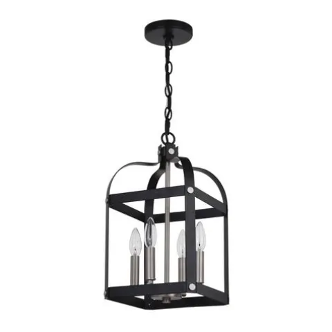 Top 10 Patriot Lighting® Jazel Matte Black & Brushed Nickel 4-Light Pendant