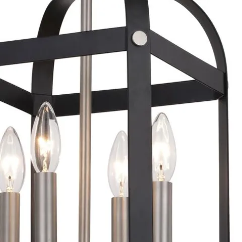 Top 10 Patriot Lighting® Jazel Matte Black & Brushed Nickel 4-Light Pendant