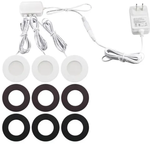 Top 10 Patriot Lighting® Led White Slim Plug-In Under Cabinet Puck Light – 3 Pack