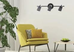 Top 10 Patriot Lighting® Orie Matte Black & Chrome 3-Light Flush Mount Ceiling Light
