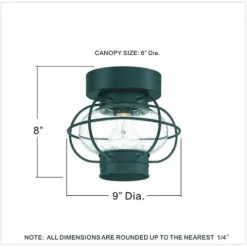 Top 10 Patriot Lighting® Shoalview Bronze 1-Light Outdoor Flush Mount Ceiling Light