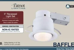 Wholesale Patriot Lighting® 5″ White Recessed Light Set
