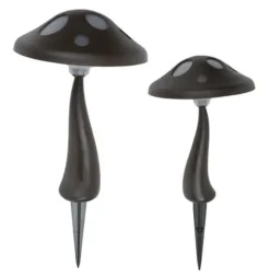 Wholesale Patriot Lighting® Solar Integrated Led Mushroom Landscape Light – 2 Pack