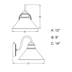 Wholesale Patriot Lighting® Outland Brushed Pewter Outdoor Wall Light