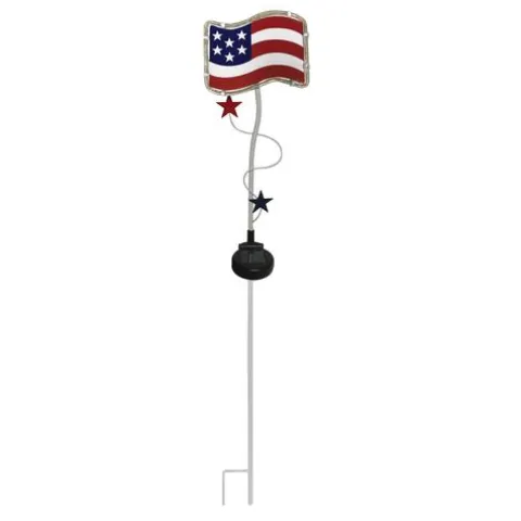 Wholesale Patriot Lighting® Solar Intergrated Led Patriotic Flag/Star Landscape Light – Assorted