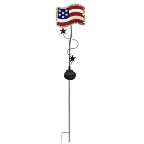 Wholesale Patriot Lighting® Solar Intergrated Led Patriotic Flag/Star Landscape Light – Assorted