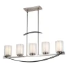 Wholesale Patriot Lighting® Lief Satin Nickel And Graphite 5 Light Island Light