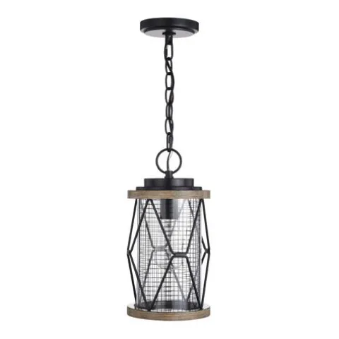 Wholesale Patriot Lighting® Elegant Home Bodhi Black & Replica Wood Outdoor Pendant Light