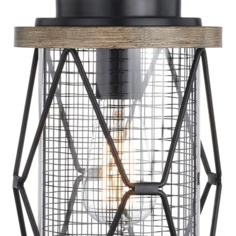Wholesale Patriot Lighting® Elegant Home Bodhi Black & Replica Wood Outdoor Pendant Light