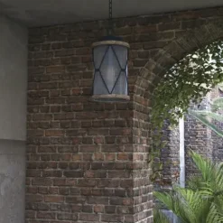 Wholesale Patriot Lighting® Elegant Home Bodhi Black & Replica Wood Outdoor Pendant Light