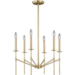 Wholesale Patriot Lighting® Kedzie Natural Brass 6 Light Chandelier