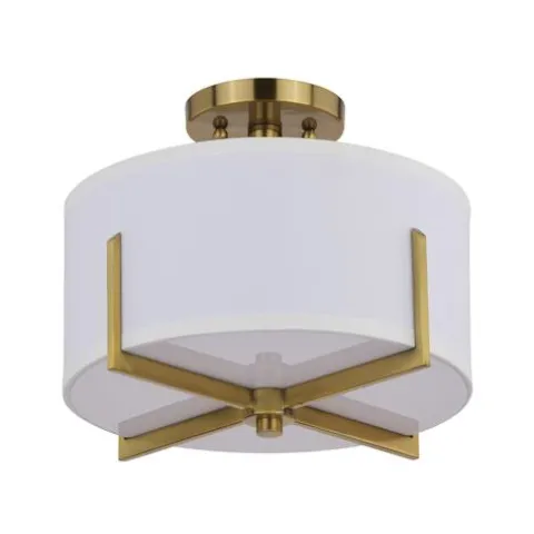Wholesale Patriot Lighting® Citrine Gold 2-Light Semi-Flush Mount Ceiling Light