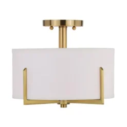 Wholesale Patriot Lighting® Citrine Gold 2-Light Semi-Flush Mount Ceiling Light
