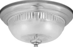 Wholesale Patriot Lighting® Renais Satin Nickel 2-Light Flush Mount Ceiling Light