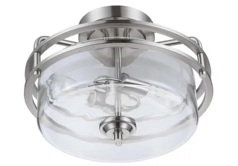 Wholesale Patriot Lighting® Joska Brushed Nickel 2-Light Semi-Flush Mount Ceiling Light
