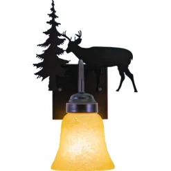 Wholesale Patriot Lighting® Deer Burnished Bronze 1-Light Vanity Light